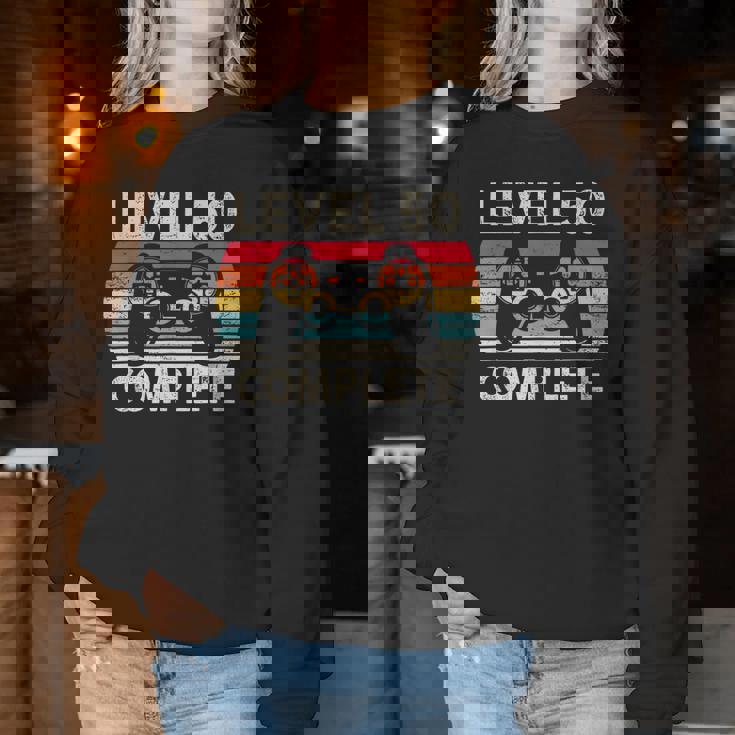 レトロ ゲーム レベル50 コンプリート 誕生日 ギフト 50歳の誕生日プレゼント女性男性ヴィンテージ レディーススウェットシャツ 面白い贈り物