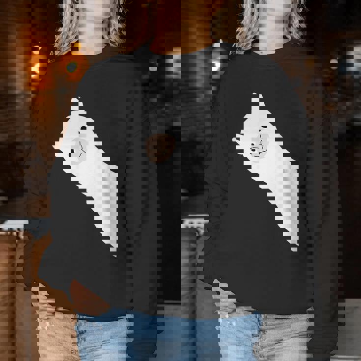 レトロ、ラマ、アルパカのデザイン。男性、女性、子供用。 レディーススウェットシャツ 面白い贈り物