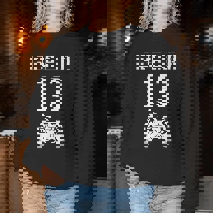 レベルアップ 13歳 誕生日プレゼント 男の子 女の子 レディーススウェットシャツ 面白い贈り物