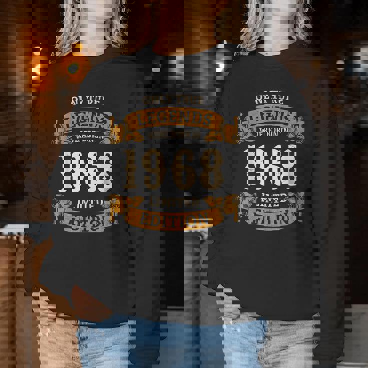 ヴィンテージ 1968 ギフト 男性 女性 長寿祝い 1968年生まれ ユニークな誕生日プレゼント レディーススウェットシャツ 面白い贈り物