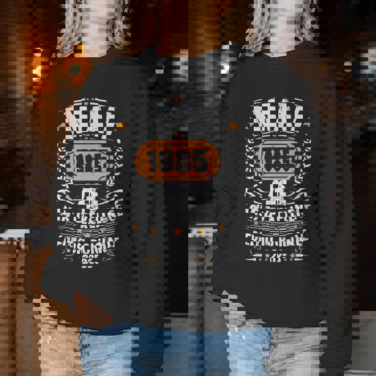 ヴィンテージ 1985年5月 40歳の誕生日プレゼント 男性 女性 レディーススウェットシャツ 面白い贈り物