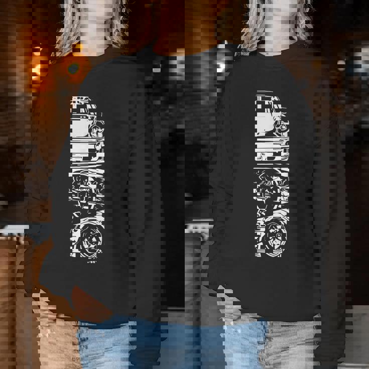 ヴィンテージ 日本製 自動車 カーレース ドライバー 楽しい 女性 男性 レディーススウェットシャツ 面白い贈り物