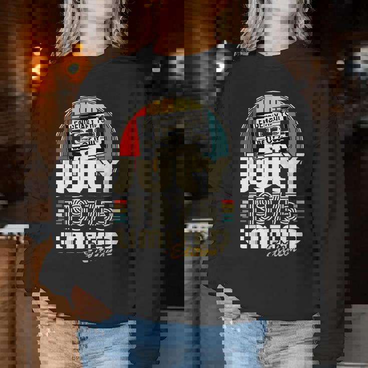 ヴィンテージ誕生日 50歳 男性 女性 1975年7月生まれ レディーススウェットシャツ 面白い贈り物