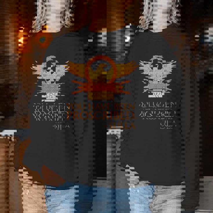 古代ローマ You Have Been Proscribed ローマの歴史pqr レディーススウェットシャツ 面白い贈り物