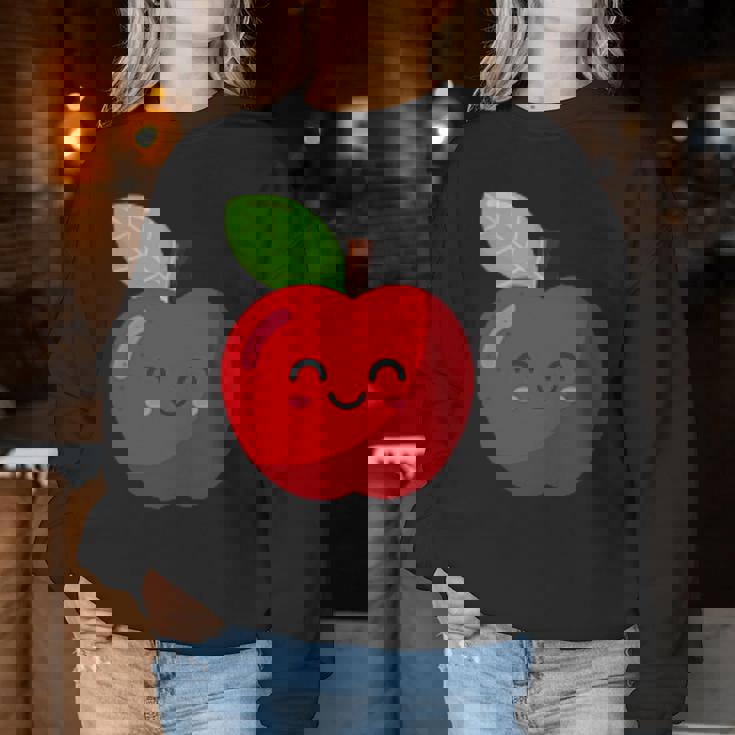 子供、女性、男性向けのミニマルな甘いリンゴ レディーススウェットシャツ 面白い贈り物