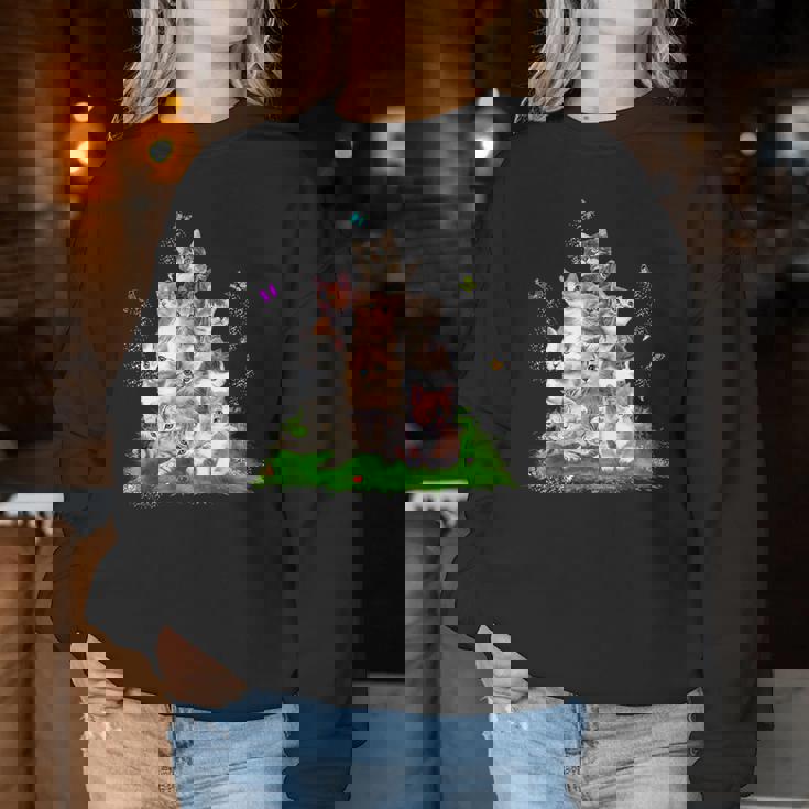 子猫好き 猫好き かわいい猫 レディース かわいい 子猫 男性 女性 レディーススウェットシャツ 面白い贈り物