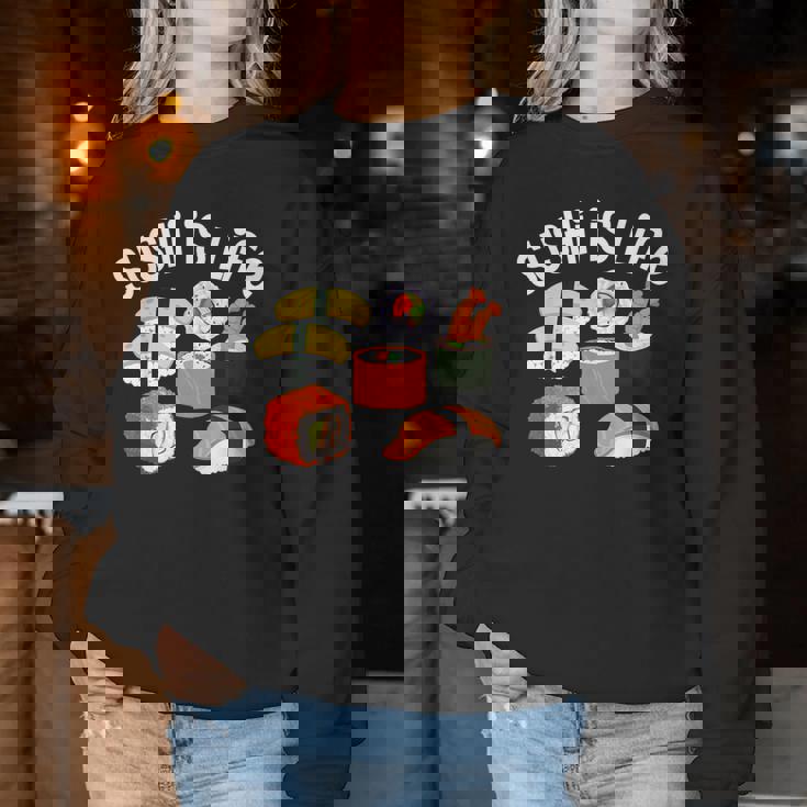 寿司アート 男性 女性 和食 寿司 巻き寿司 好き レディーススウェットシャツ 面白い贈り物