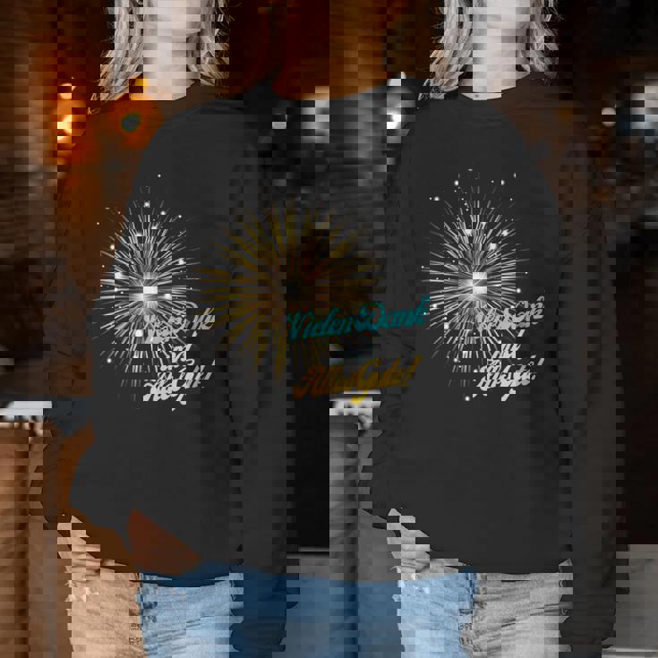 感謝 幸運 花火 レディーススウェットシャツ 面白い贈り物