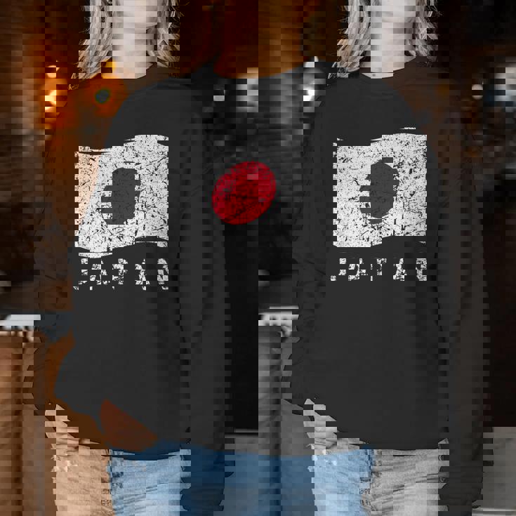 日本国旗 ダメージ加工 愛国心 男性 女性 キッズ レディーススウェットシャツ 面白い贈り物