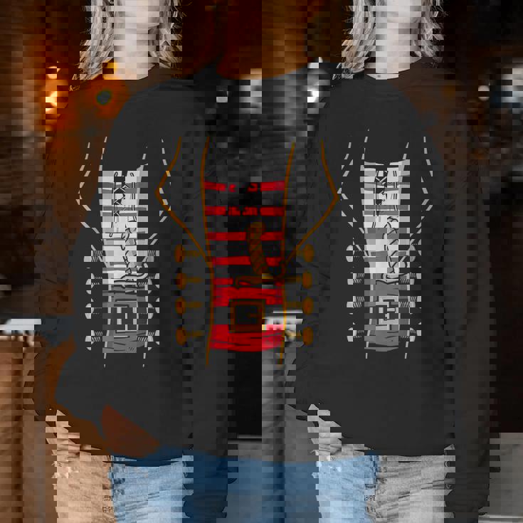 海賊、衣装、子供、女性、男性、子供、男の子、女の子 レディーススウェットシャツ 面白い贈り物