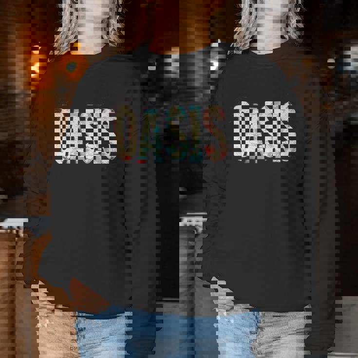 男性と女性のための素敵なオアシスステートメント。 長袖tシャツ レディーススウェットシャツ 面白い贈り物