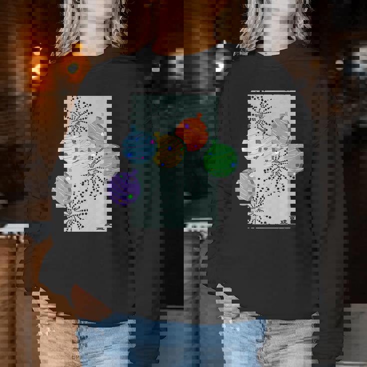 盛夏ー祭りの夜ー ヨーヨー 水風船 花火 祭り 夏 暑い 夜 レトロ 和柄 メンズ レディース キッズ レディーススウェットシャツ 面白い贈り物