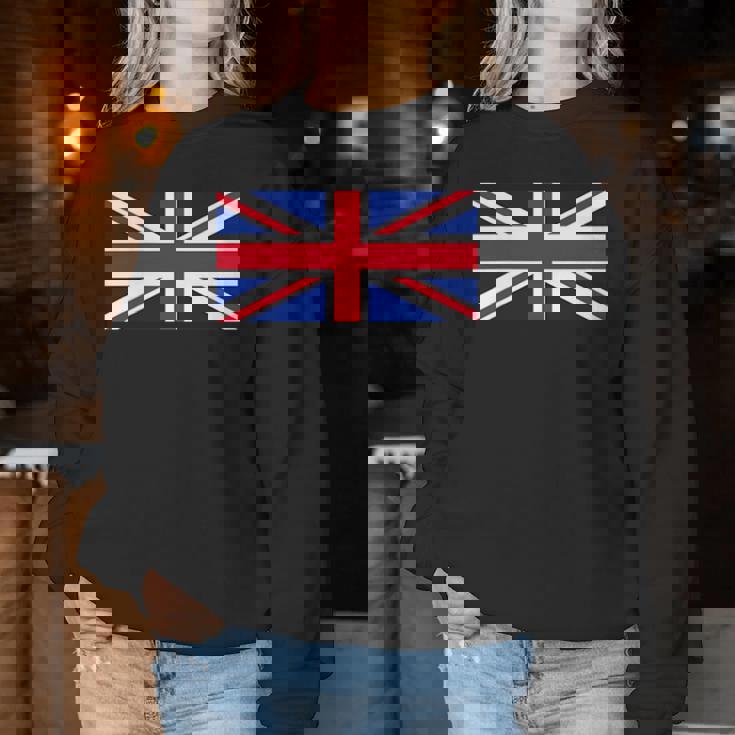 素晴 イギリス国旗 British Flag ユニオンジャック 旗 男性用、女性用 レディーススウェットシャツ 面白い贈り物