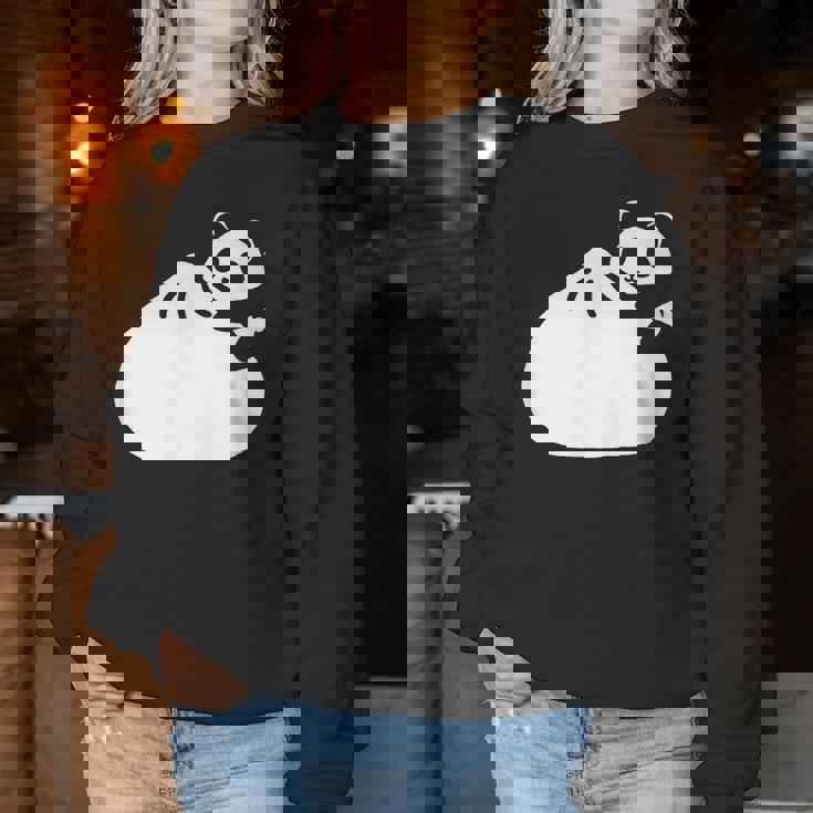 肉まんとパンダ かわいい チャイナ Pork Bunpanda レディーススウェットシャツ 面白い贈り物