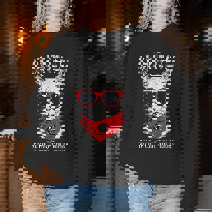 還暦祝い ねこ サングラス 父 男性 女性 母 猫好き 還暦 お祝い 60歳 おもしろ おもろい かっこいい レディーススウェットシャツ 面白い贈り物
