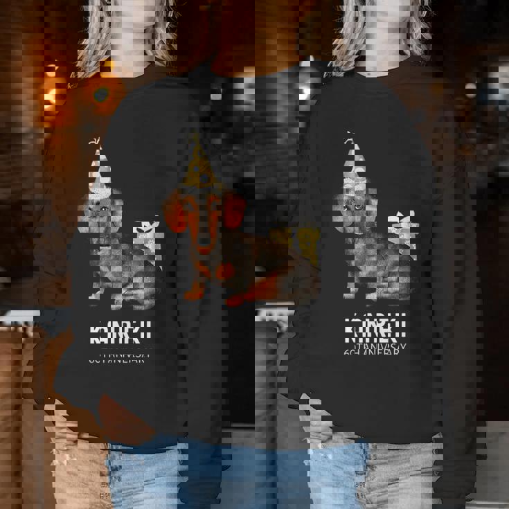 還暦祝い 犬好き 男性 女性 父 母 還暦 お祝い 60歳 かわいい 犬 ダックスフンド おしゃれ 赤色 レディーススウェットシャツ 面白い贈り物