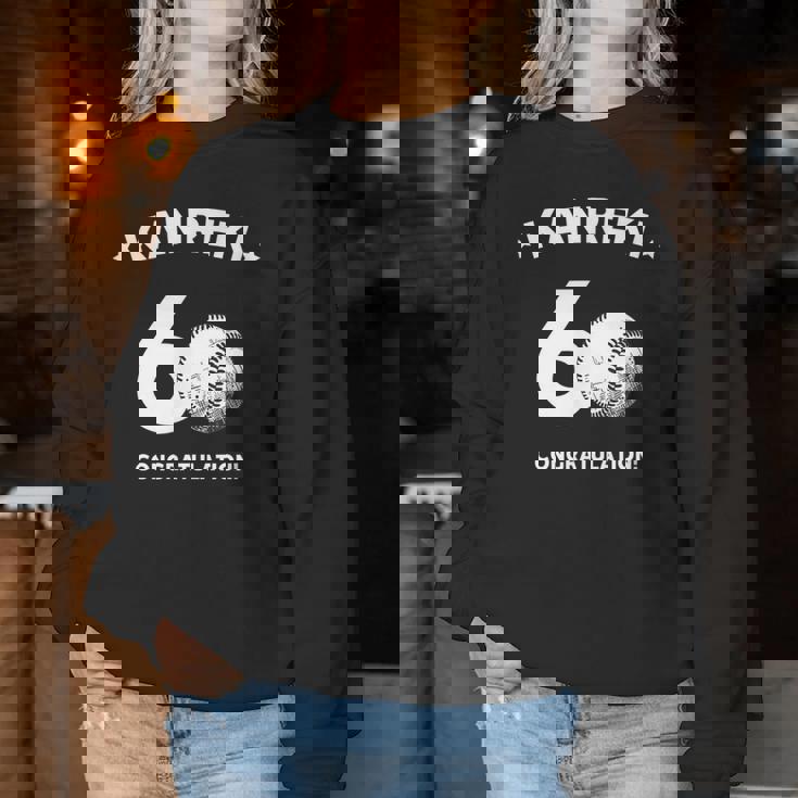 還暦祝い 男性 女性人気 60歳 おしゃれ 野球 アメリカンスタイル レディーススウェットシャツ 面白い贈り物