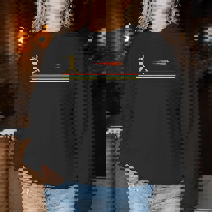 野球選手 娘 面白い ソフトボール バット 女の子 レディーススウェットシャツ 面白い贈り物