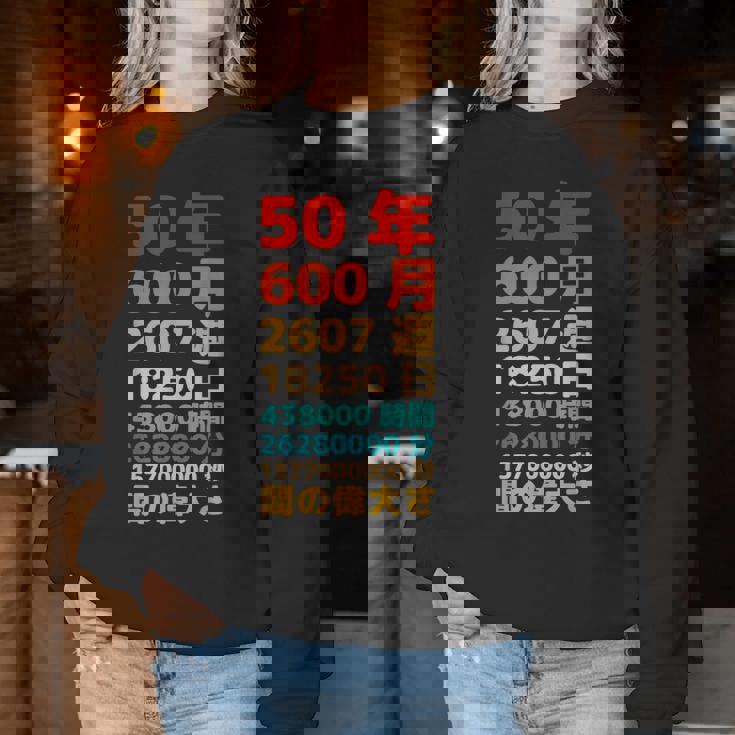 面白い50歳の誕生日の古いメーター 面白い50歳のギフト 女性 男性 面白い電卓 50歳の誕生日のギフト レディーススウェットシャツ 面白い贈り物