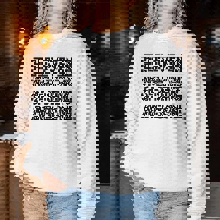 11歳の誕生日シャツギフト年齢11歳男の子女の子 レディーススウェットシャツ 面白い贈り物