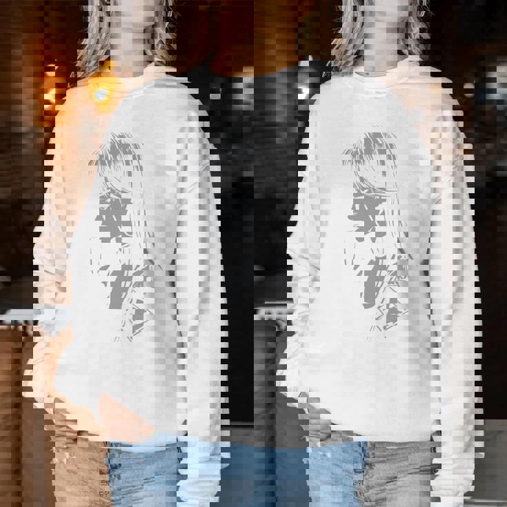 Anime Horror Girl Aestheticoft Grunge Waifu Japanese Otaku 長袖tシャツ レディーススウェットシャツ 面白い贈り物