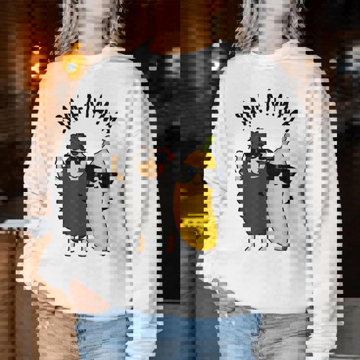 Baa-Nana おもしろバナナ羊しゃれ レディーススウェットシャツ 面白い贈り物