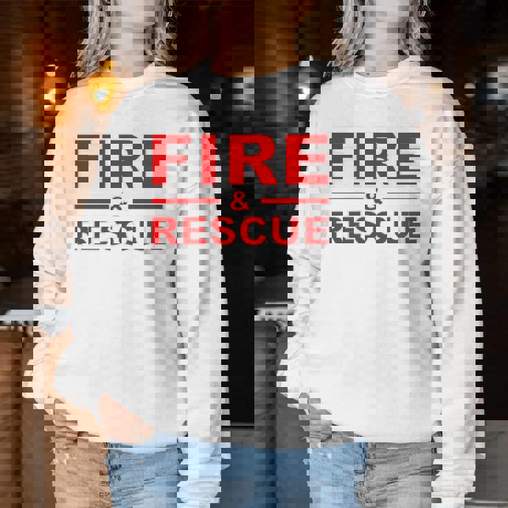 Fire Rescue 消防士 消防士 キッズ 若者 大人 男の子 女の子 レディーススウェットシャツ 面白い贈り物