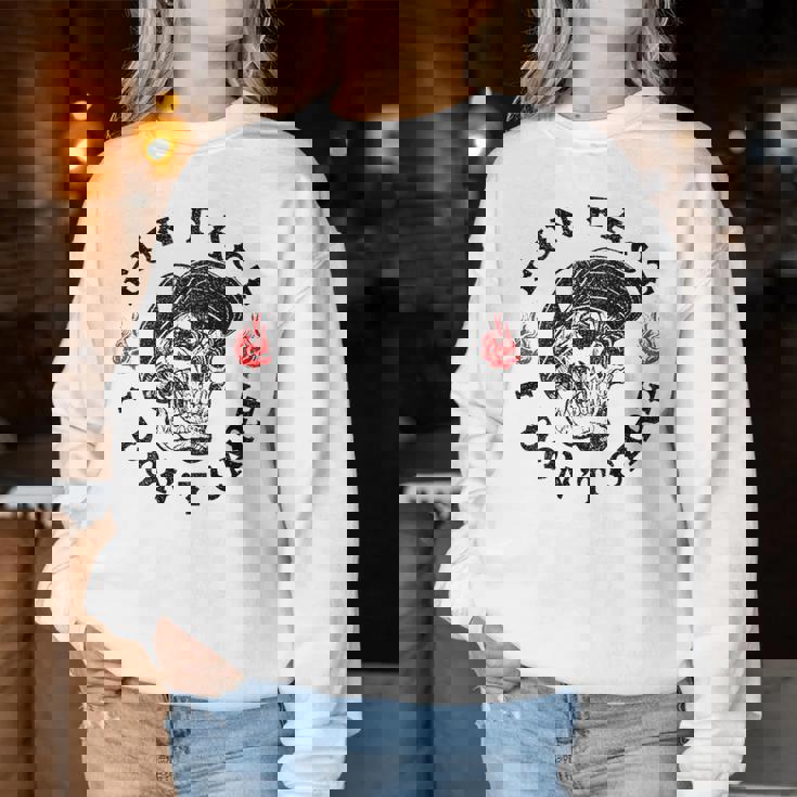 Fun Fact I Don't Care Skeleton Sarcastic On Back Women Sweatshirt Unique Gifts