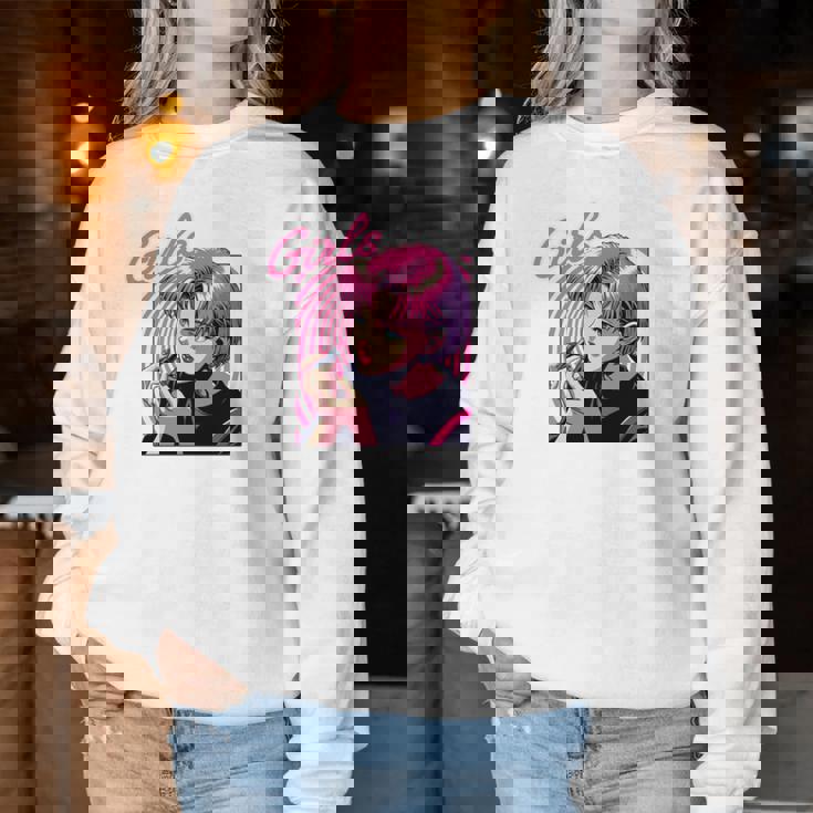 Girls Eat Out 面白いレトロデザイン 長袖tシャツ レディーススウェットシャツ 面白い贈り物