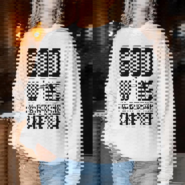 God Wins I 'Ve Read The Final Chapter Christian Faithin God レディーススウェットシャツ 面白い贈り物