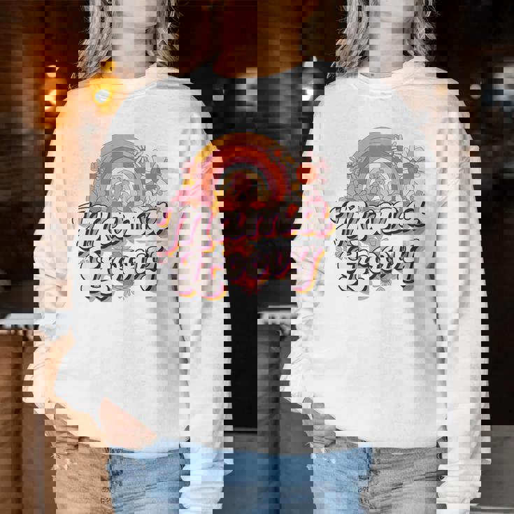 Groovy Best Mom Ever Best 母の日 長袖tシャツ レディーススウェットシャツ 面白い贈り物