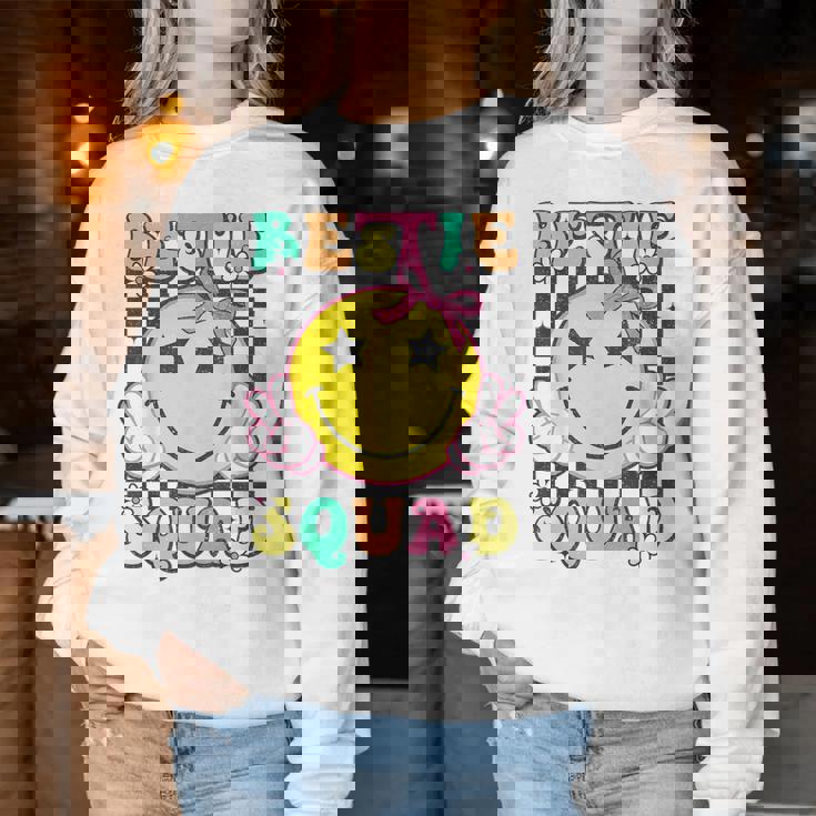 Groovy Bestie Squad Best Friends Matching Girls Party Women Sweatshirt Personalized Gifts