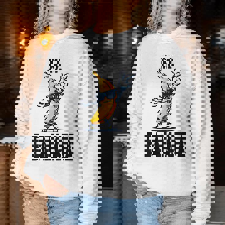 I'm A Banana シャツ かわいい 面白い バナナ コスチューム メンズ レディース キッズ レディーススウェットシャツ 面白い贈り物