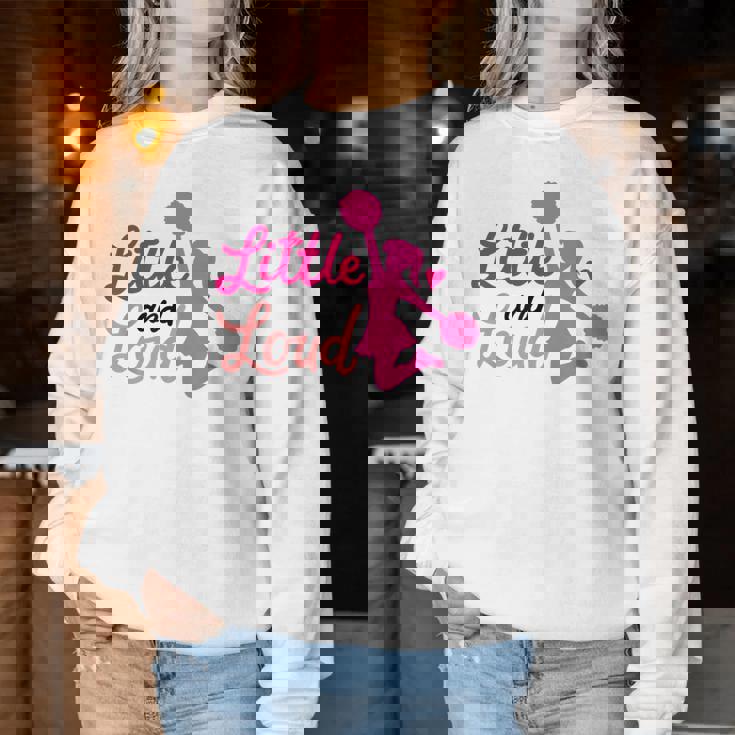 Little And Loud チアリーダー コスチューム チアリーディング 女の子 レディーススウェットシャツ 面白い贈り物