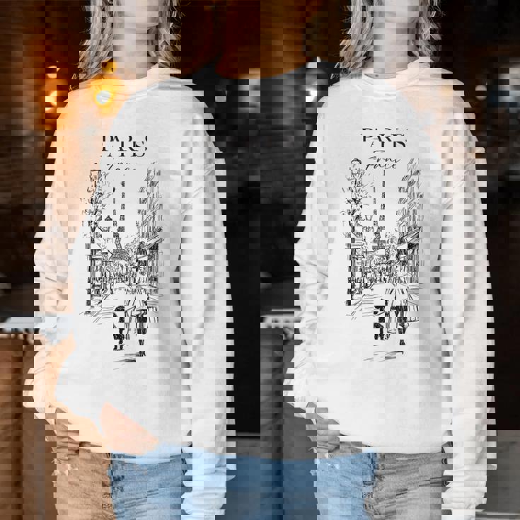 Paris France Eiffel Tower French Girl City Of Love Souvenir Women Sweatshirt Personalized Gifts