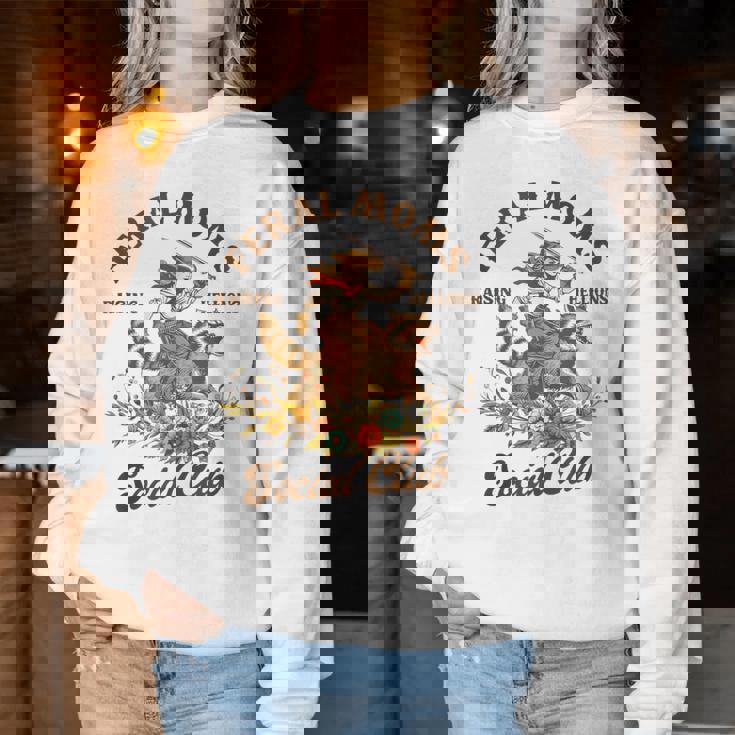 Racoon Mother’S Day Blessed Mom Life Feral Moms Social Club Women Sweatshirt Unique Gifts