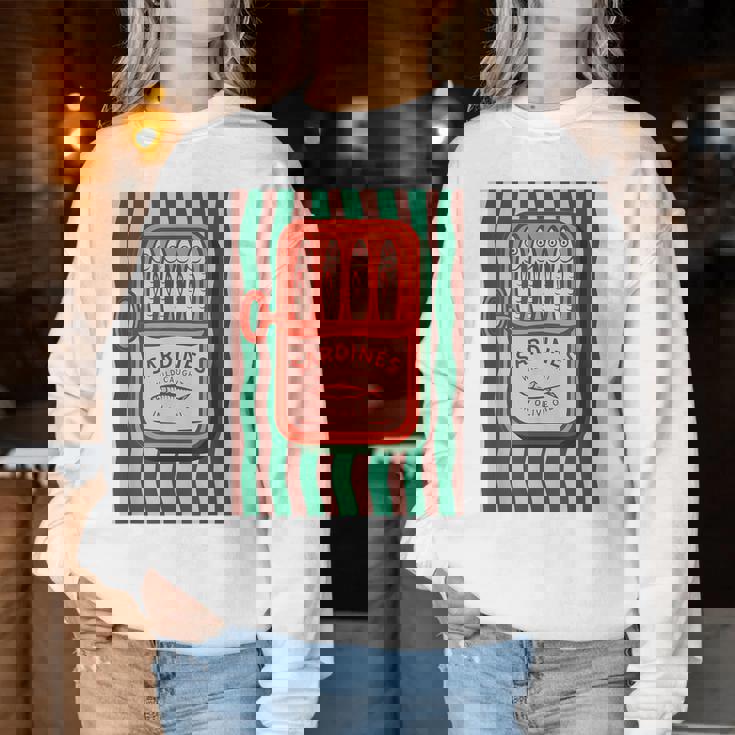 Sardines Tinned Fish Retro Graphic Summer For Women Women Sweatshirt Unique Gifts
