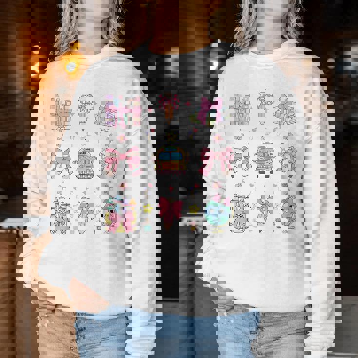 School Pencils And Bows Teacher Bow Coquette Pencil Girls Women Sweatshirt Unique Gifts School Pencils And Bows Teacher Bow Coquette Pencil Girls Women Sweatshirt Unique Gifts