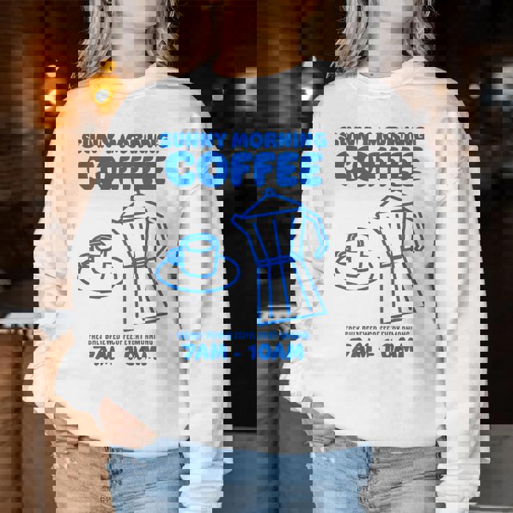 Sunny Morning Coffee Xundayun Delicious Coffee バックプリント レディーススウェットシャツ 面白い贈り物