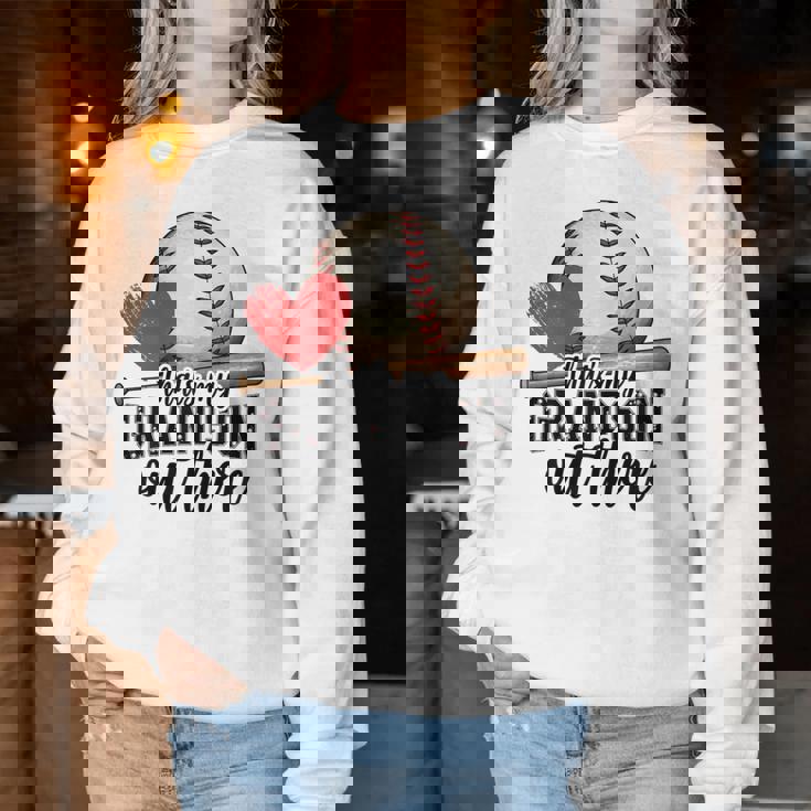 That's My Grandson Out There Baseball Grandma Women Sweatshirt Unique Gifts