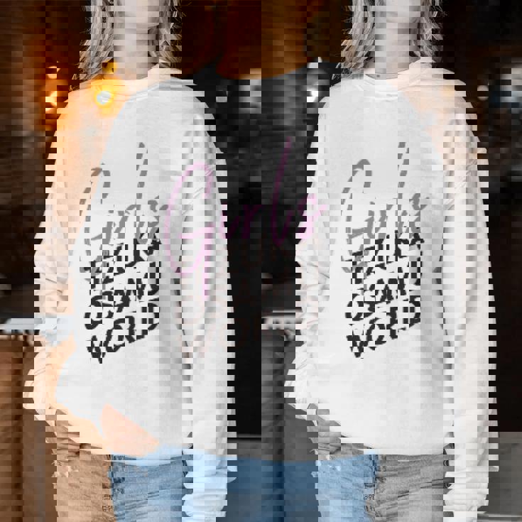 W3 Girlsボッコ Ctezuka Productions レディーススウェットシャツ 面白い贈り物