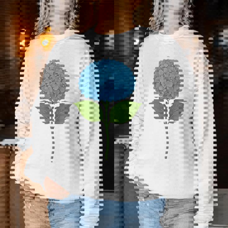 【花の花】あじさい美、花好き、自然 レディーススウェットシャツ 面白い贈り物