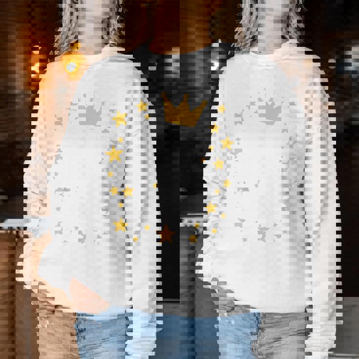 キッズ 誕生日 数字 5歳 男の子 女の子 キング クイーン レディーススウェットシャツ 面白い贈り物