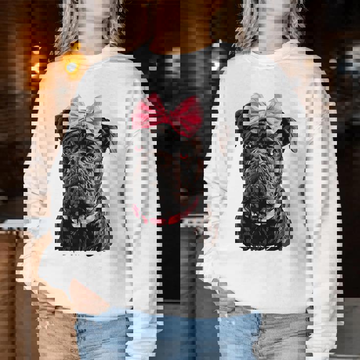 コケット ボウケーン コルソ 犬 ママ ピンクリボン 女の子 レディーススウェットシャツ 面白い贈り物