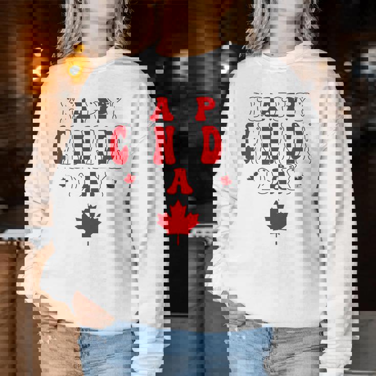 ハッピーカナダデー カナダメープル カナダの女性 メンズ キッズ レディーススウェットシャツ 面白い贈り物