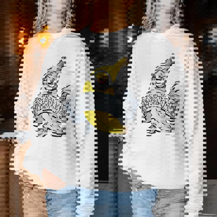 ミニオン Bad To The Banana レディーススウェットシャツ 面白い贈り物