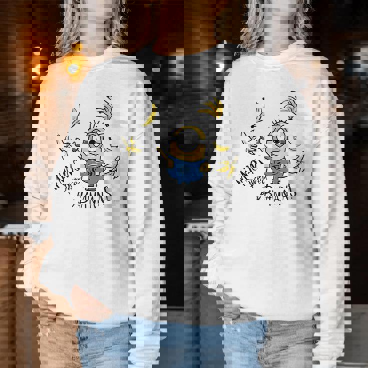 ミニオン Powered By Bananas レディーススウェットシャツ 面白い贈り物