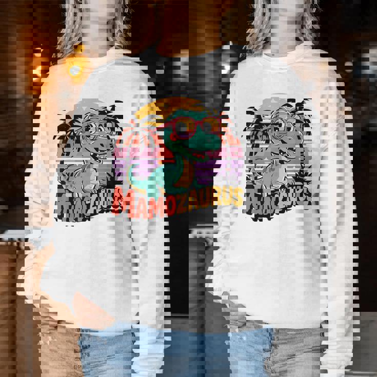 レトロマモザウルス恐竜ギフト ポーランドのお母さん Trexポーランド レディーススウェットシャツ 面白い贈り物