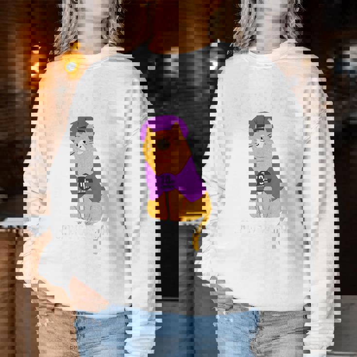 古希祝い 猫 ねこ ちゃんちゃんこ 男性 女性 猫好き 70歳 Cat Days Best Days レディーススウェットシャツ 面白い贈り物