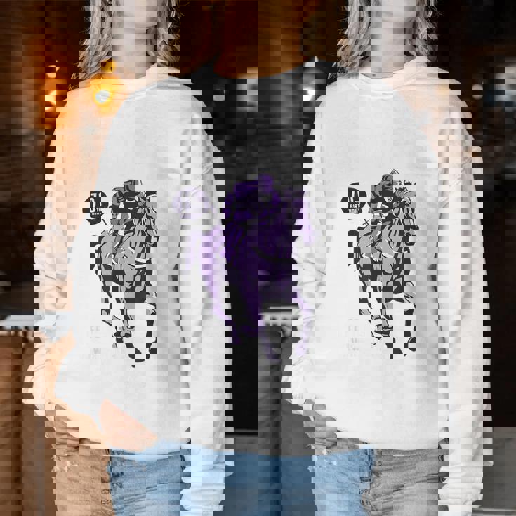 古希祝い 競馬好き うま 馬好き 父 母 男性 女性 70歳お祝い Life's Race Always Chase レディーススウェットシャツ 面白い贈り物